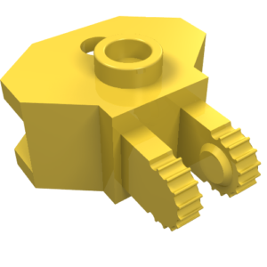 30396 - Hinge 1 x 2 Locking with 2 Fingers, 9 Teeth and Tow Ball Socket