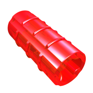 6538b - Technic, Axle Connector 2L (Ridged with x Hole x Orientation)