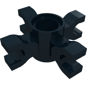 90202 - Technic, Pin Connector Round with 4 Clips (Horizontal Grip)