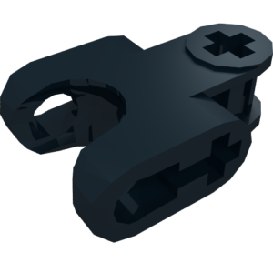 93571 - Technic, Axle Connector 2 x 3 with Ball Joint Socket - Closed Sides, Straight Forks with Open Axle Holes