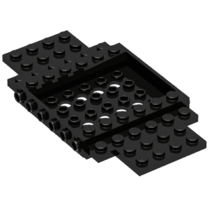 65634 - Vehicle, Base 6 x 12 x 1 with 5 x 4 Recessed Center and 8 Holes