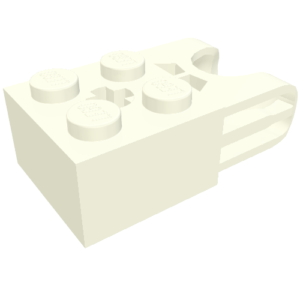 67696 - Technic, Brick Modified 2 x 2 with Ball Socket and Axle Hole - Straight Forks with Round Ends and Closed Sides