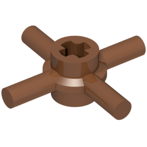 68888 - Technic, Axle Connector Hub with 4 Bars and Through Axle Hole