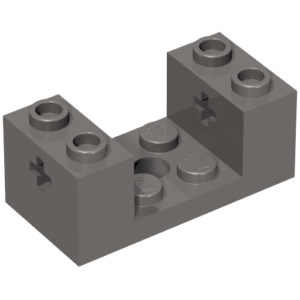 67446 - Technic, Brick 2 x 4 x 1 1/3 with Axle Holes and 2 x 2 Cutout