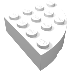 2577 - Brick, Round Corner 4 x 4 Full Brick