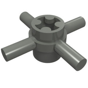48723 - Technic, Axle Connector Hub with 4 Bars and Pin Hole
