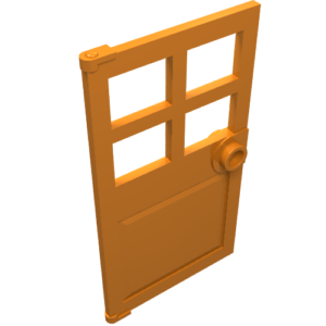 60623 - Door 1 x 4 x 6 with 4 Panes and Stud Handle