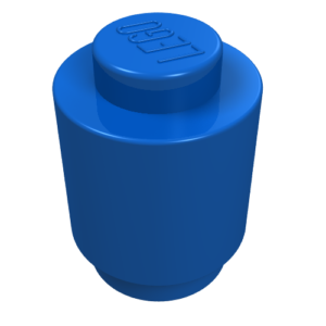 3062a - Brick, Round  1 x 1 - Solid Stud, Bottom Lip