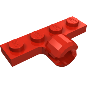 3183a - Plate, Modified 1 x 4 with Tow Ball Socket, Long, 2 Slots (8mm Socket Length)