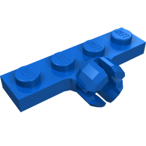 3183c - Plate, Modified 1 x 4 with Tow Ball Socket, Short, 4 Slots (7mm Socket Length)