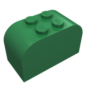 4744 - Slope, Curved 4 x 2 x 2 Double with 4 Studs