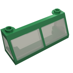 6567c02 - Windscreen 2 x 6 x 2 Train with Fixed Trans-Brown Glass