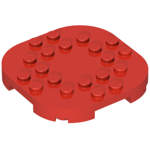 66789 - Plate, Modified 6 x 6 with Rounded Corners and 4 Feet