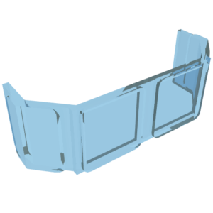 17457 - Glass for Train Front 2 x 6 x 2