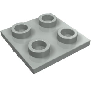 2415 - Plate, Modified 2 x 2 Thin with Plane Single Wheel Holder