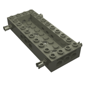 30643 - Vehicle, Base 4 x 10 x 1 1/3 with 8 x 2 Recessed Center, 4 Pins, Technic Holes