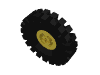 3482c02 - Wheel with Split Axle Hole with Black Tire 30 x 10.5 Offset Tread (3482 / 2346)