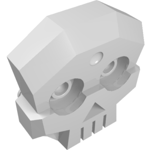 47990 - Rock Skull 1 x 4 x 3 Relief with Two Pins